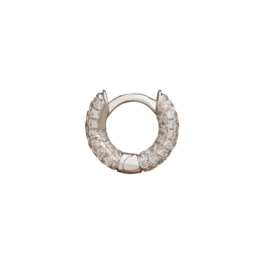 Five Row Huggie 5mm - White Gold