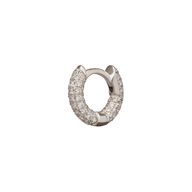 Trouver Five Row Huggie 5mm - White Gold - Earrings - Broken English Jewelry