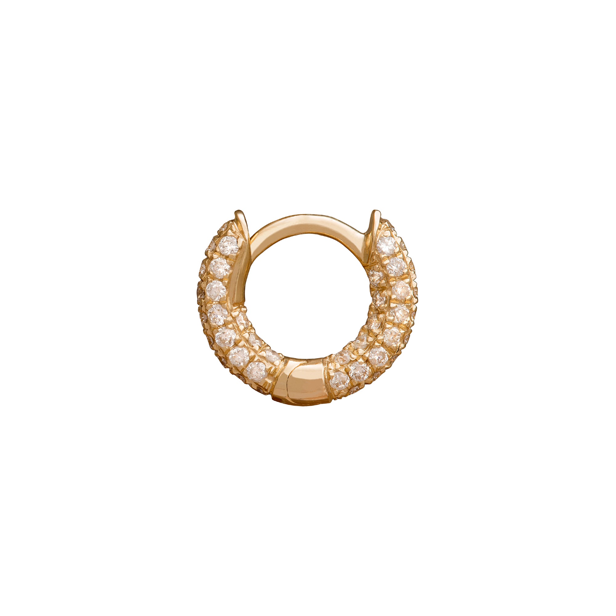 Trouver Five Row Huggie 5mm - Yellow Gold - Earrings - Broken English Jewelry