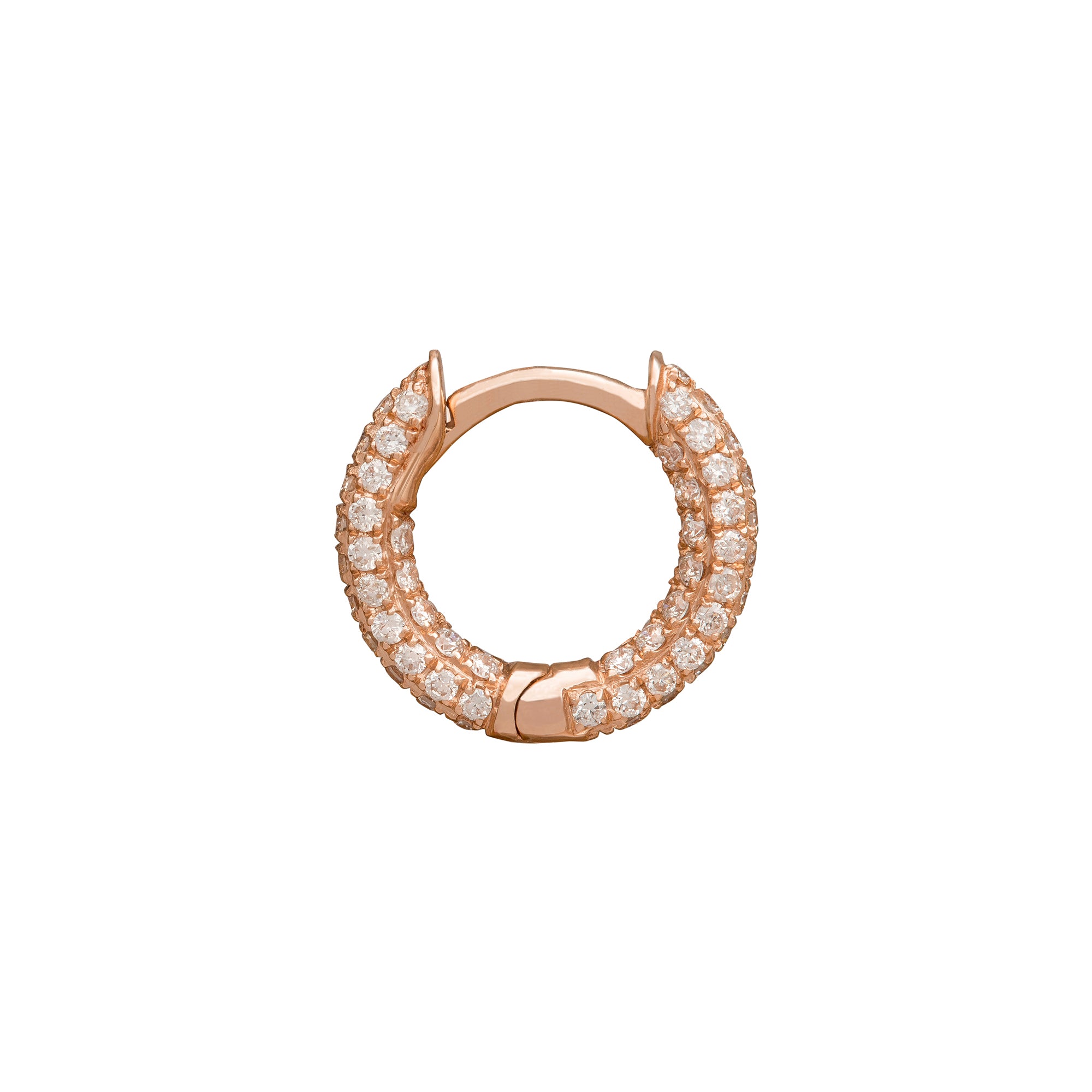 Trouver Five Row Huggie 6.5mm - Rose Gold - Earrings - Broken English Jewelry