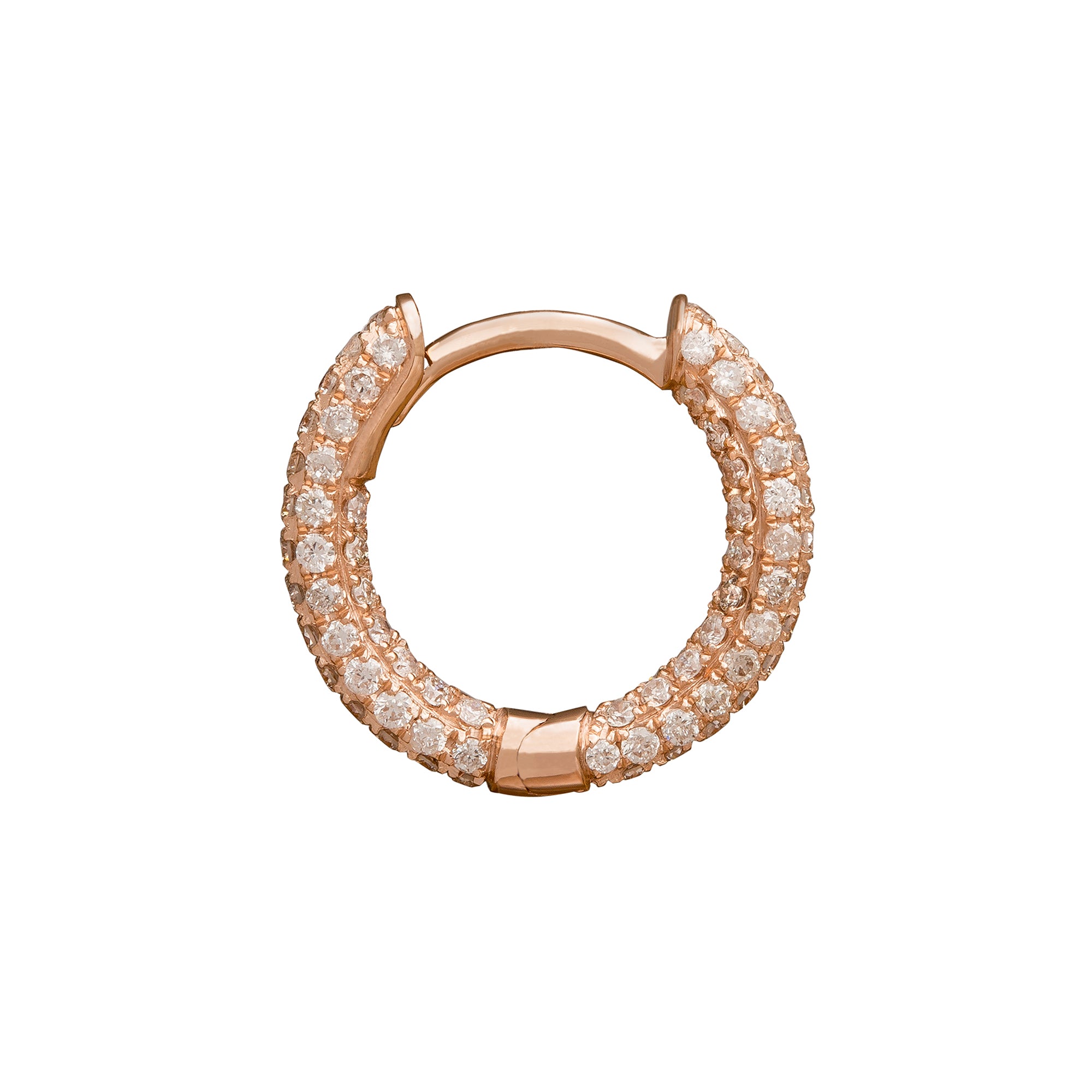 Trouver Five Row Huggie 8mm - Rose Gold - Earrings - Broken English Jewelry