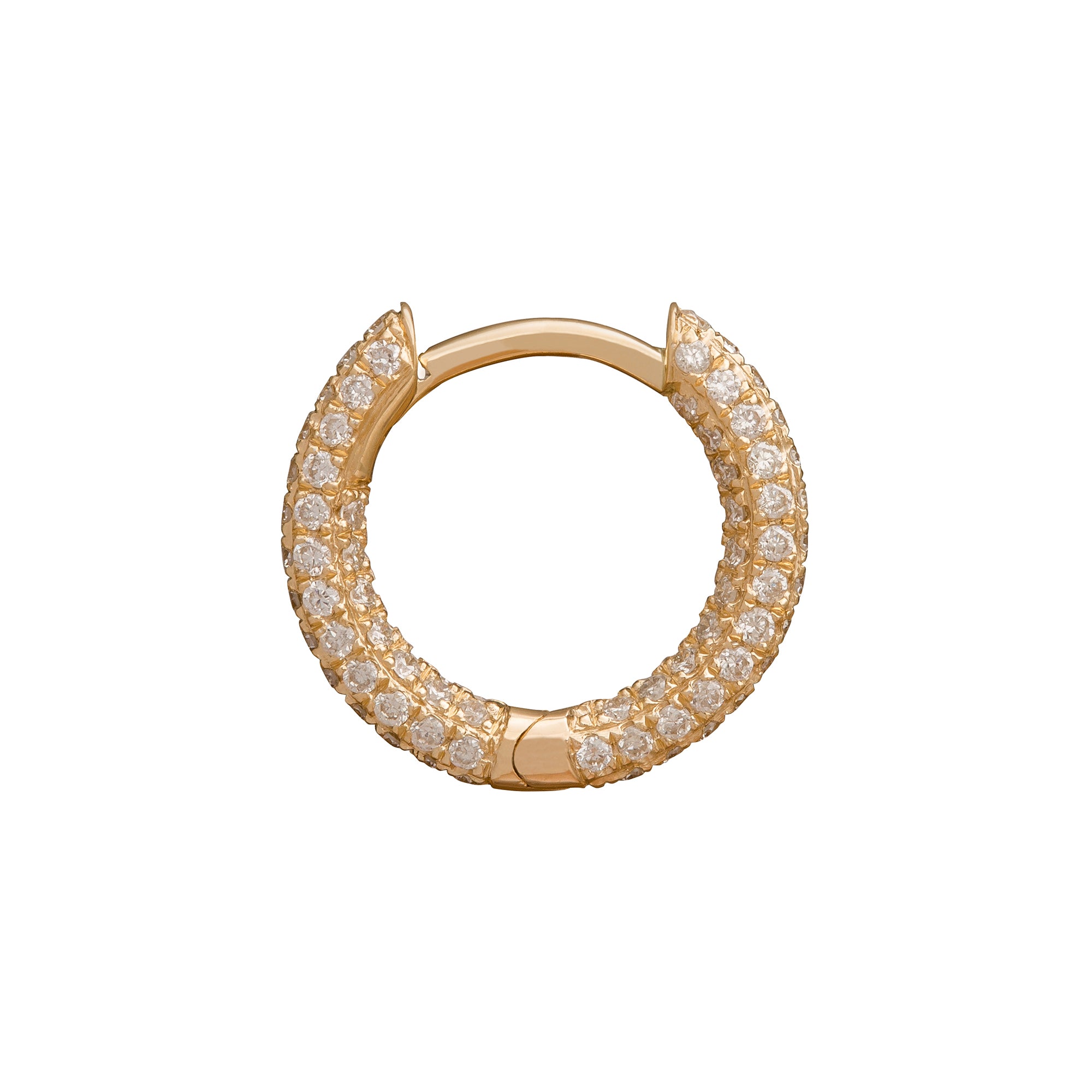 Trouver Five Row Huggie 8mm - Yellow Gold - Earrings - Broken English Jewelry