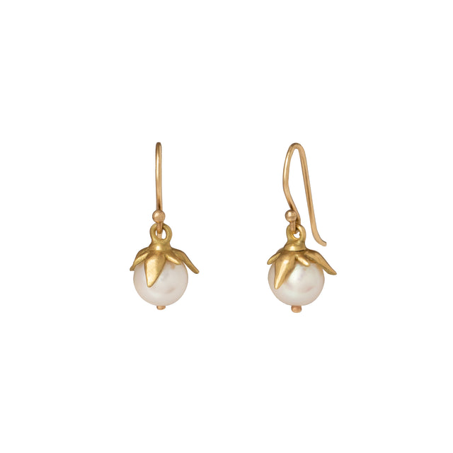 Annette Ferdinandsen White Pearl Berries Earrings - Broken English Jewelry