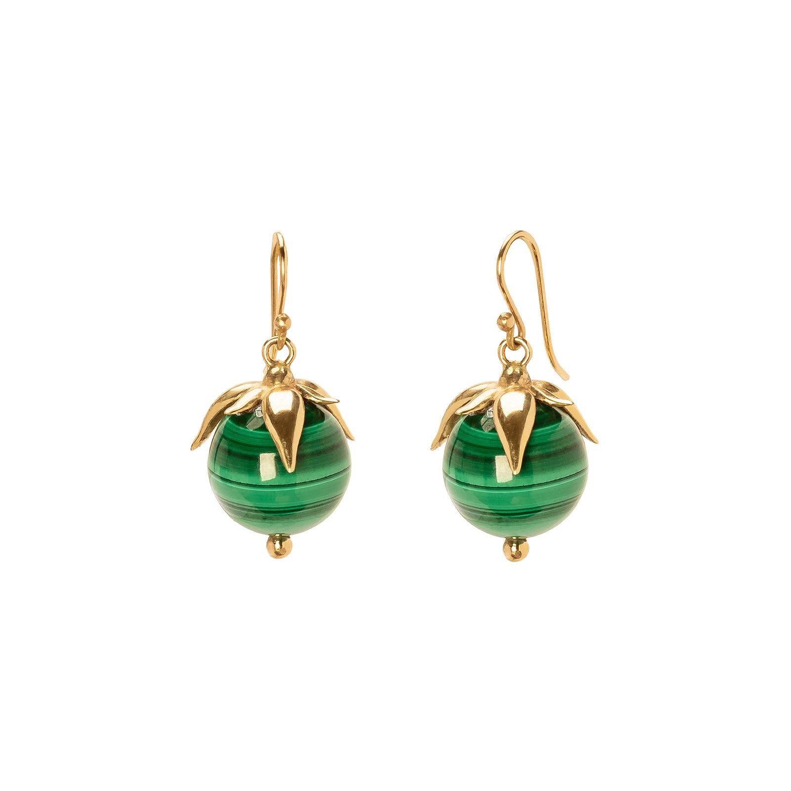 Annette Ferdinandsen Large Berries Earrings - Malachite - Earrings - Broken English Jewelry
