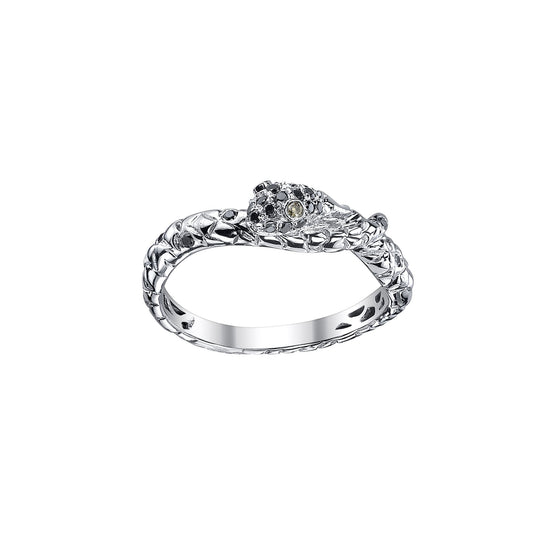 Snake Diamond Band - White Gold - Main Img