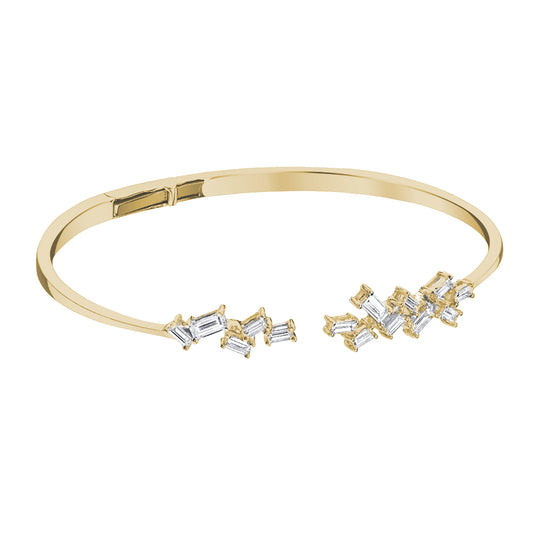 Open Hinged Bangle - Yellow Gold - Main Img