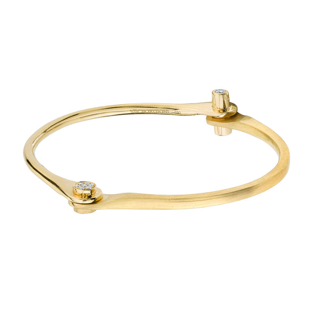 Borgioni Skinny Pave Knob Handcuff - Broken English Jewelry