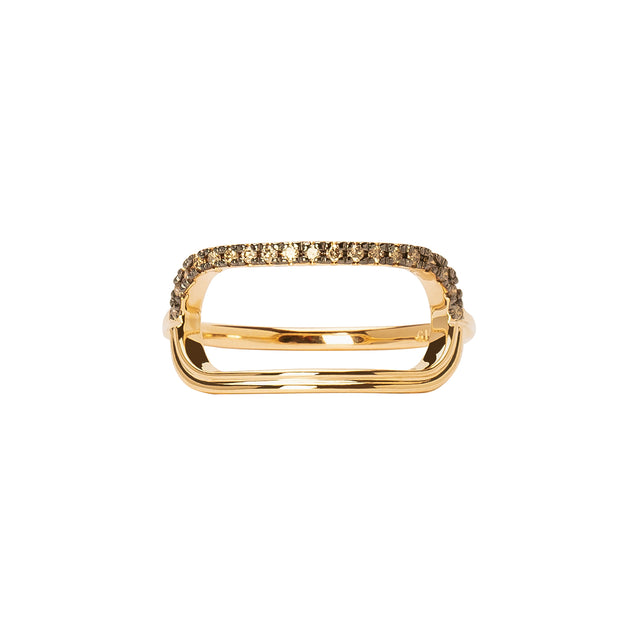 Hirotaka Beluga Ring - Diamond & Black Rhutenium - Rings - Broken English Jewelry
