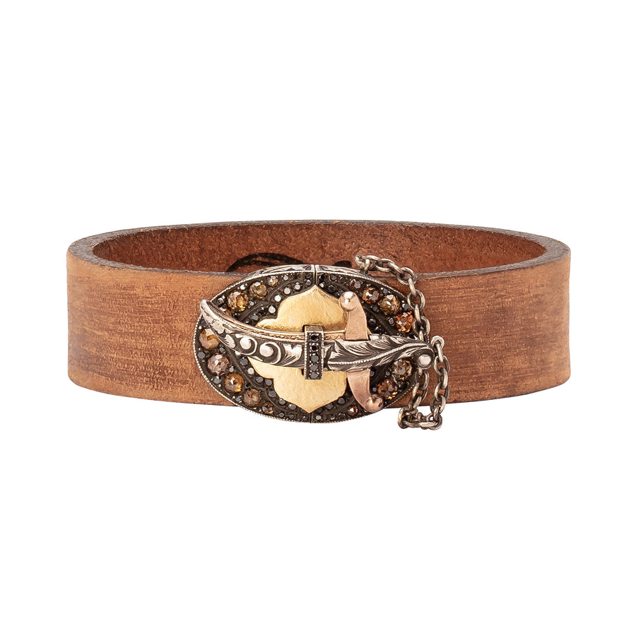 Sevan Bıçakçı Wide Leather Dagger Bracelet - Bracelets - Broken English Jewelry