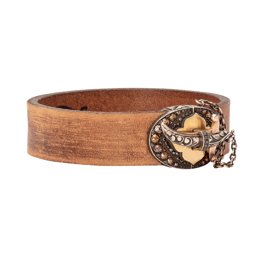 Sevan Bıçakçı Wide Leather Dagger Bracelet - Bracelets - Broken English Jewelry