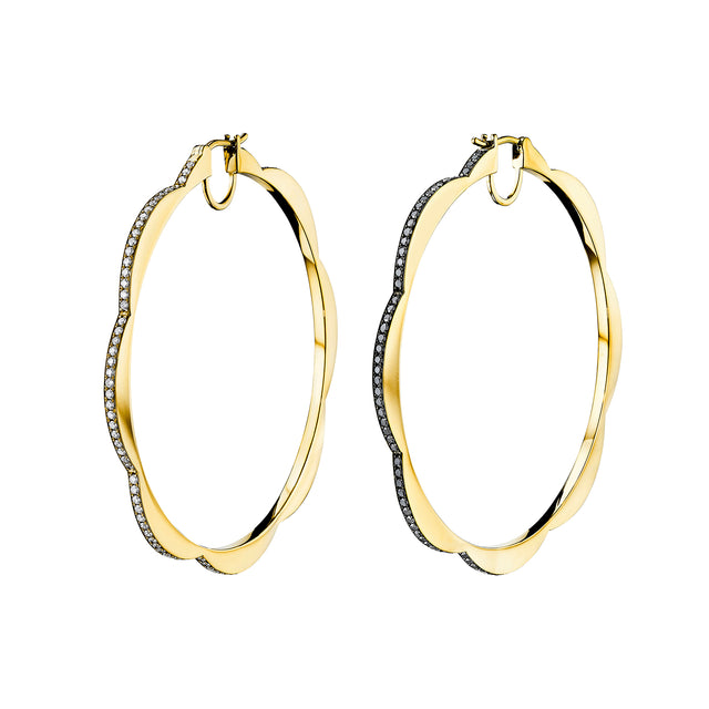 Cadar Triplet Hoop Earrings - Jumbo - Broken English Jewelry