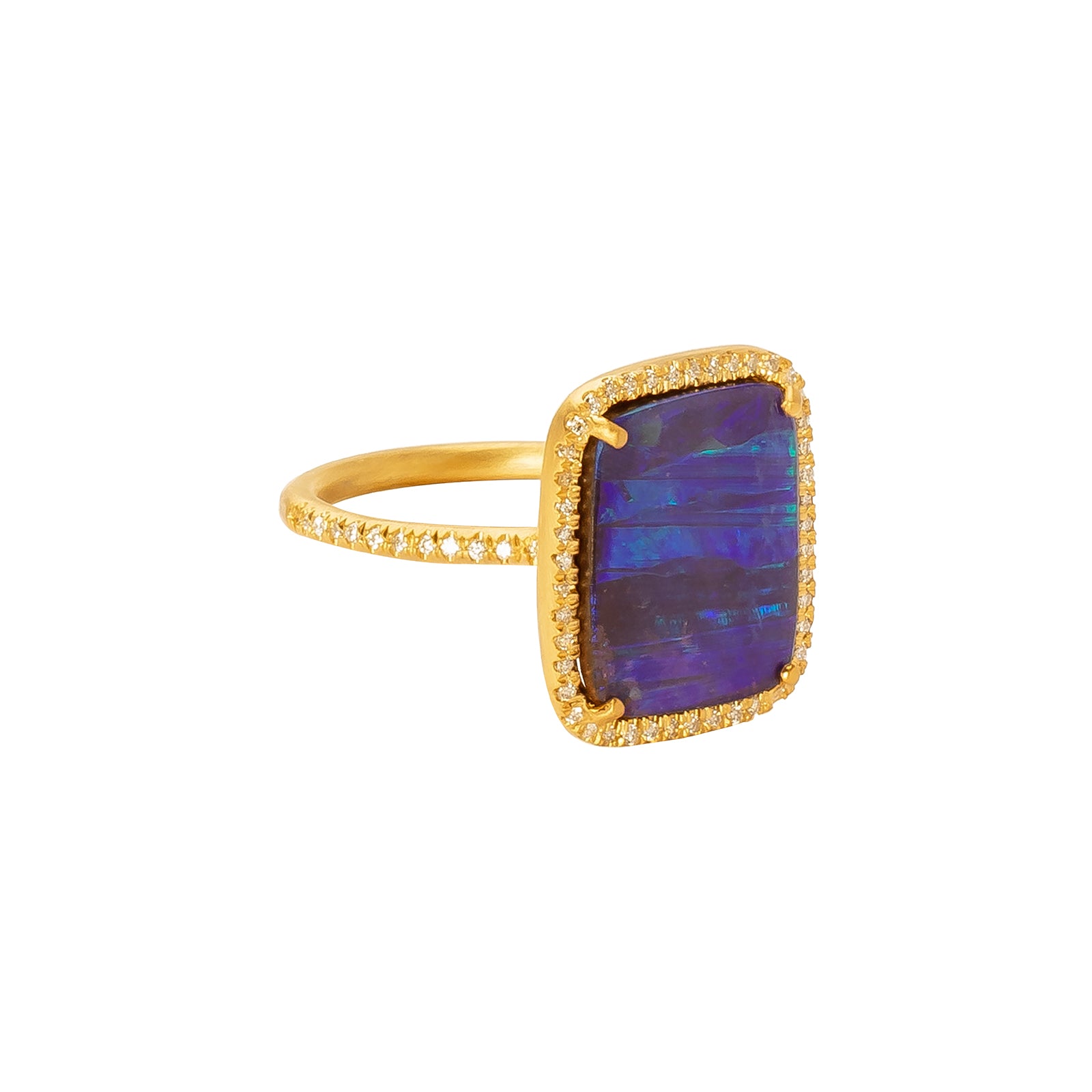 Loriann Stevenson Opal Rectangle Ring - Rings - Broken English Jewelry