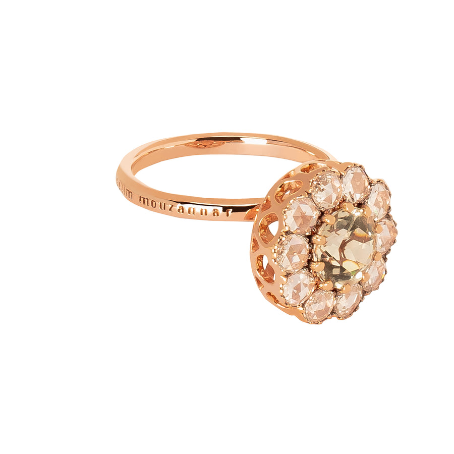 Selim Mouzannar Beirut Basic Green Tourmaline Ring - Rose Gold - Broken English Jewelry