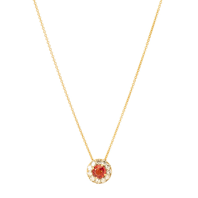 Selim Mouzannar Beirut Necklace - Orange Sapphire - Necklaces - Broken English Jewelry