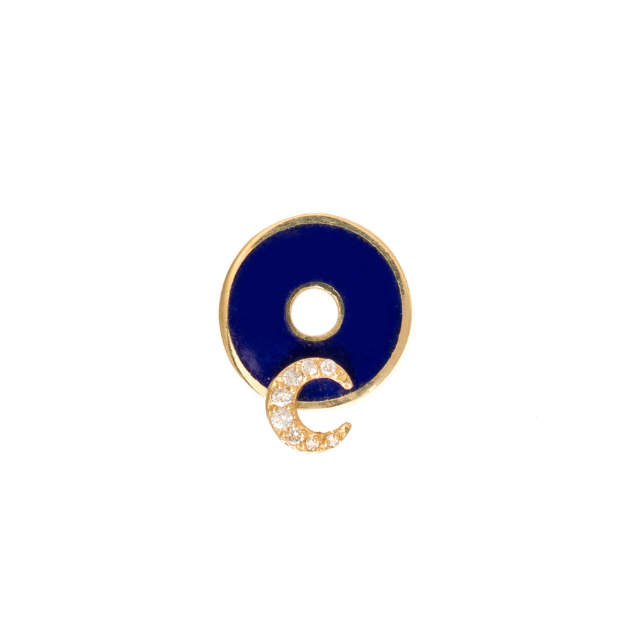 Foundrae Blue Crescent Disk - Broken English Jewelry