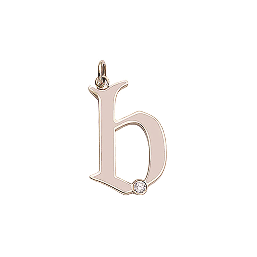 Foundrae Letter B Charm - Blush - Charms & Pendants - Broken English Jewelry
