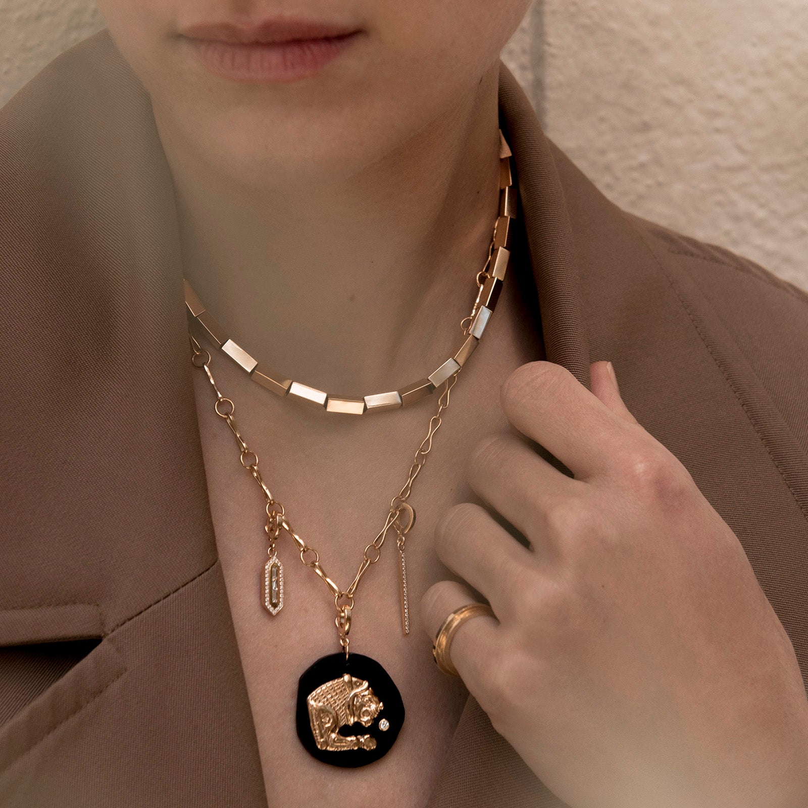 Āzlee Light Beam Charm - Diamond - Charms & Pendants - Broken English Jewelry