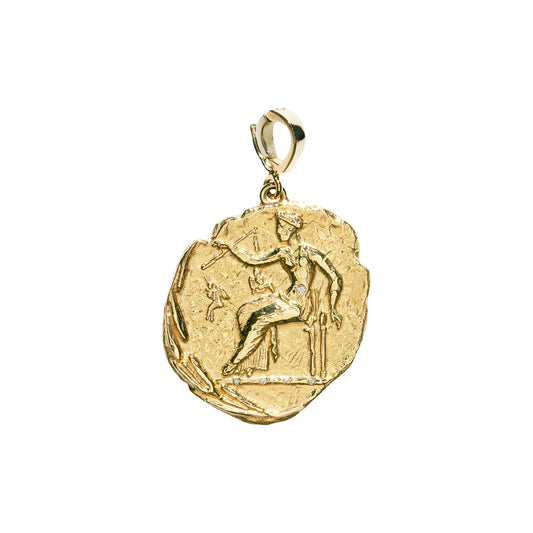 Limited Edition Aphrodite Large Diamond Coin Charm - Main Img