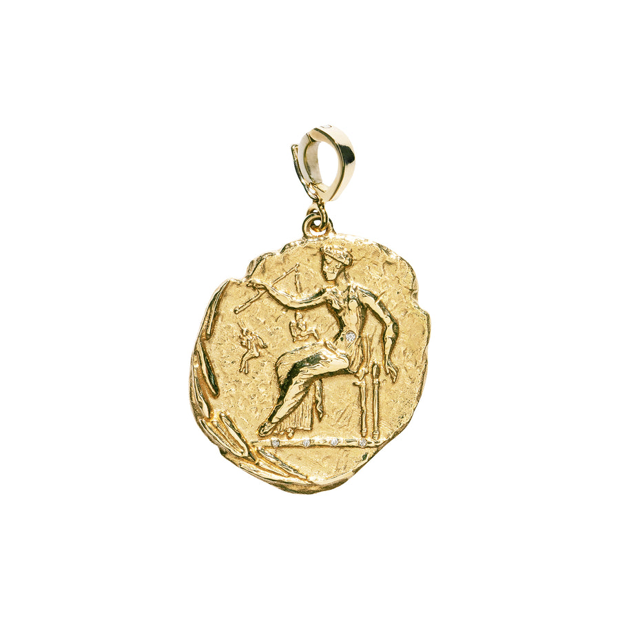 Āzlee Limited Edition Aphrodite Large Diamond Coin Charm - Charms & Pendants - Broken English Jewelry