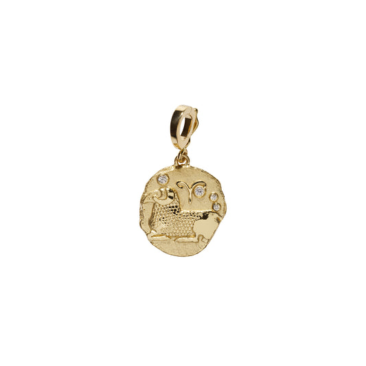 Zodiac Small Coin Charm - Aries - Main Img