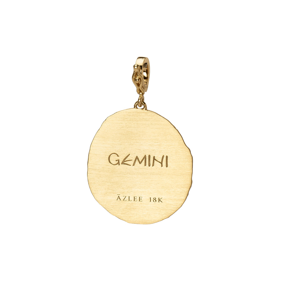 Āzlee Zodiac Large Coin Charm - Gemini - Charms & Pendants - Broken English Jewelry