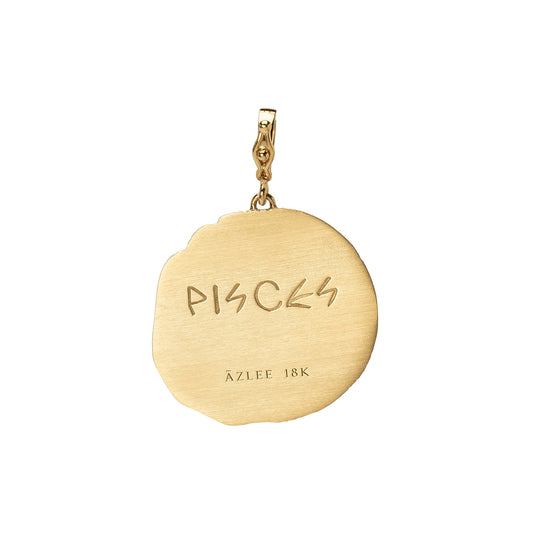 Zodiac Large Coin Charm - Pisces