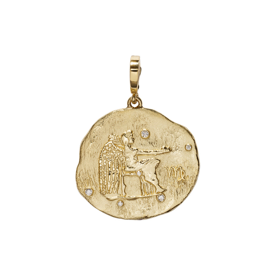 Āzlee Zodiac Large Coin Charm - Virgo - Charms & Pendants - Broken English Jewelry