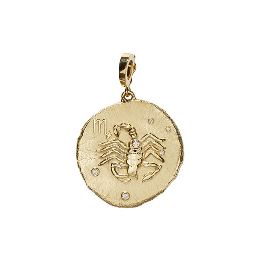 Zodiac Large Coin Charm - Scorpio - Main Img