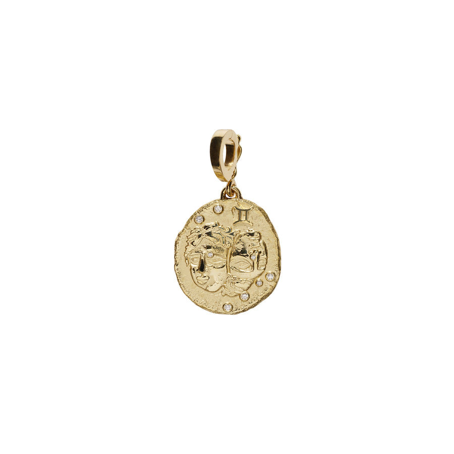 Azlee Zodiac Small Coin Charm - Gemini - Charms & Pendants - Broken English Jewelry