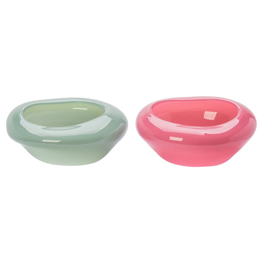 Candy Dish Pair - Mint & Pink - Main Img