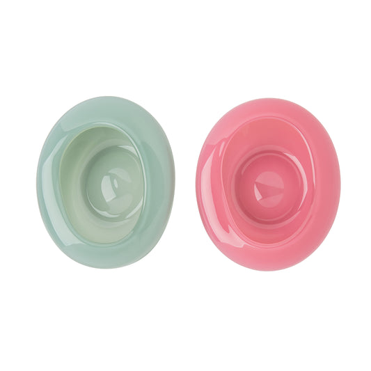 Candy Dish Pair - Mint & Pink