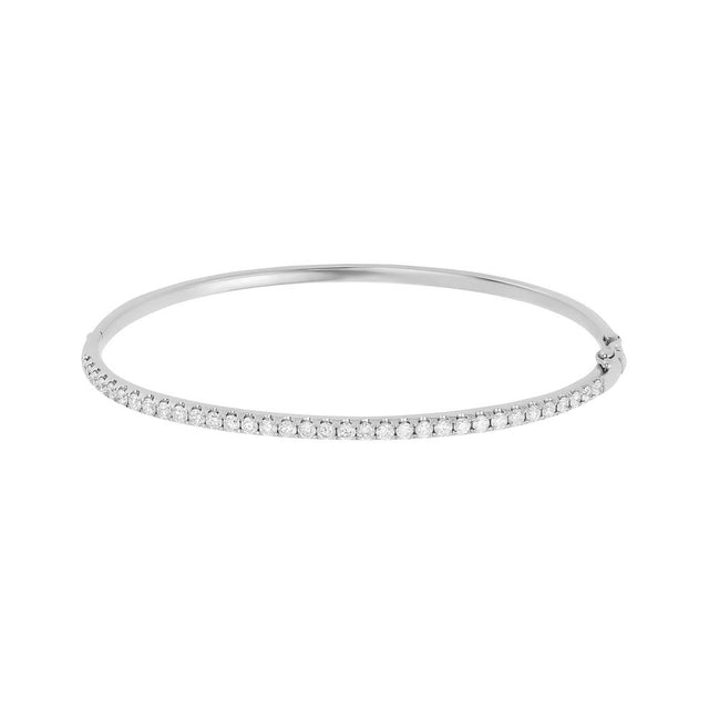 Carbon & Hyde Classic Diamond Bangle - White Gold - Bracelets - Broken English Jewelry