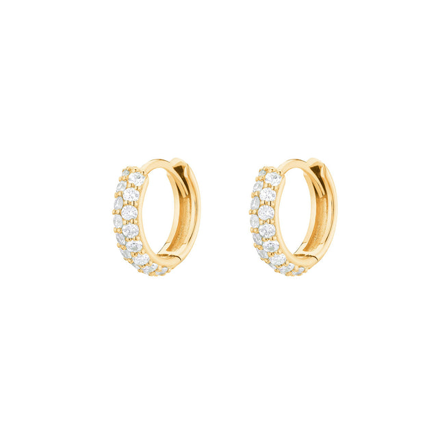Carbon & Hyde Boom Huggies - Yellow Gold - Earrings - Broken English Jewelry