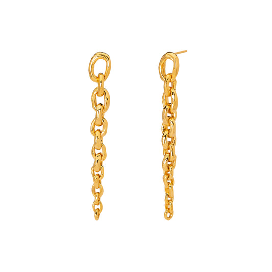 Chain Edges Earrings - Main Img