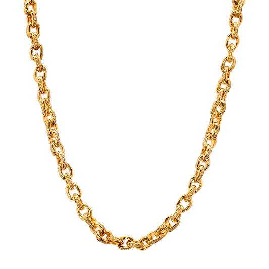 Chain Row 5 Diamond Necklace - Main Img