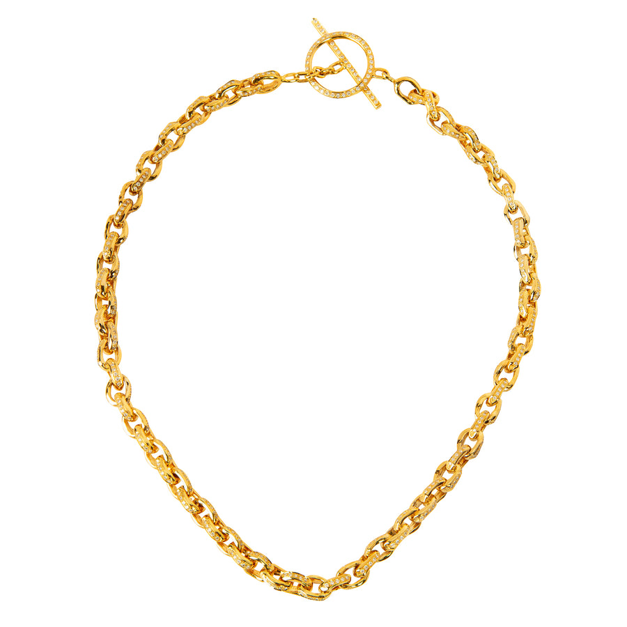 Patcharavipa Chain Row 5 Diamond Necklace - Broken English Jewelry