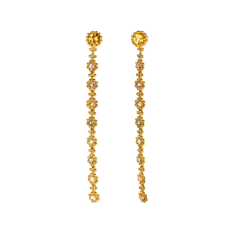 Carla Amorim Drop Sapphire & Beryl Earrings - Earrings - Broken English Jewelry