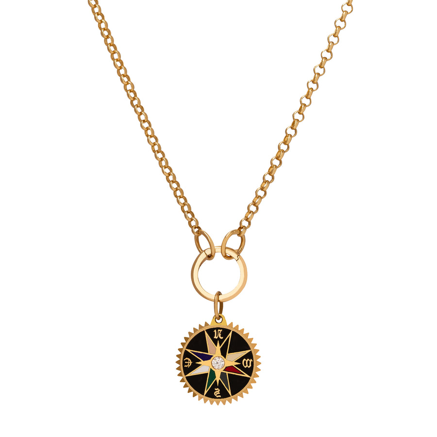 Foundrae Petite Internal Compass Medallion - Broken English Jewelry