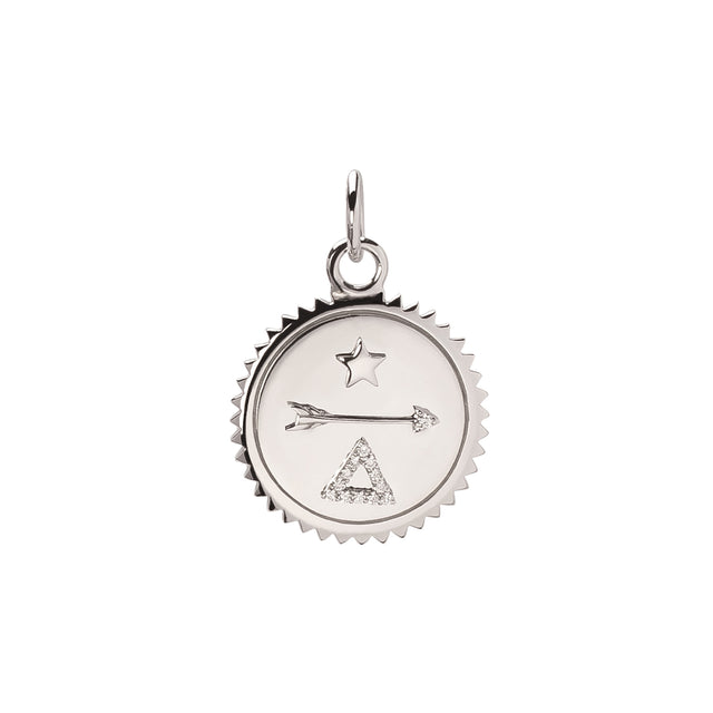 Foundrae Baby Dream Medallion - White Gold - Charms & Pendants - Broken English Jewelry