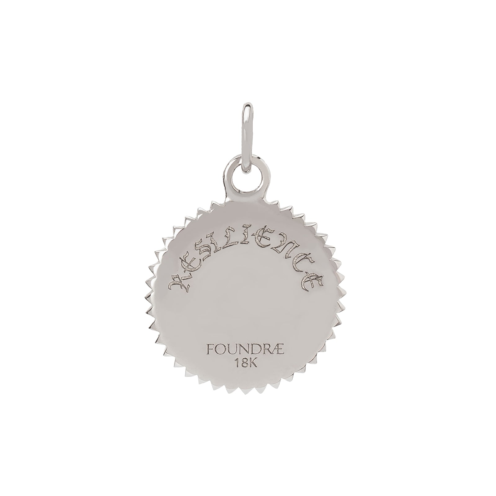 Foundrae Petite Resilience Medallion - White Gold - Broken English Jewelry