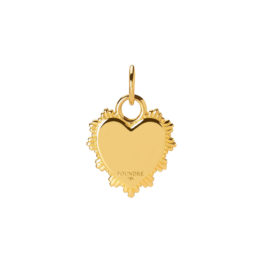 Foundrae Mini Diamond Star Heart Medallion - Charms & Pendants - Broken English Jewelry
