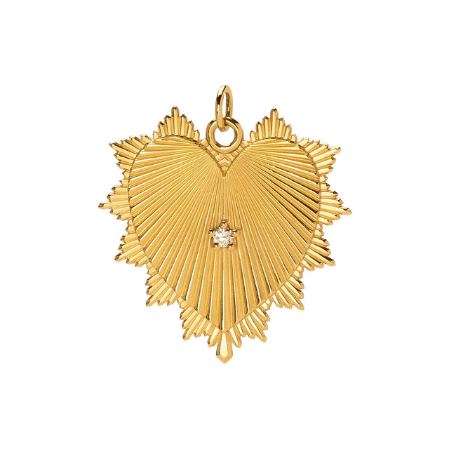 Foundrae Oversized Love Token Diamond Center Medallion - Charms & Pendants - Broken English Jewelry