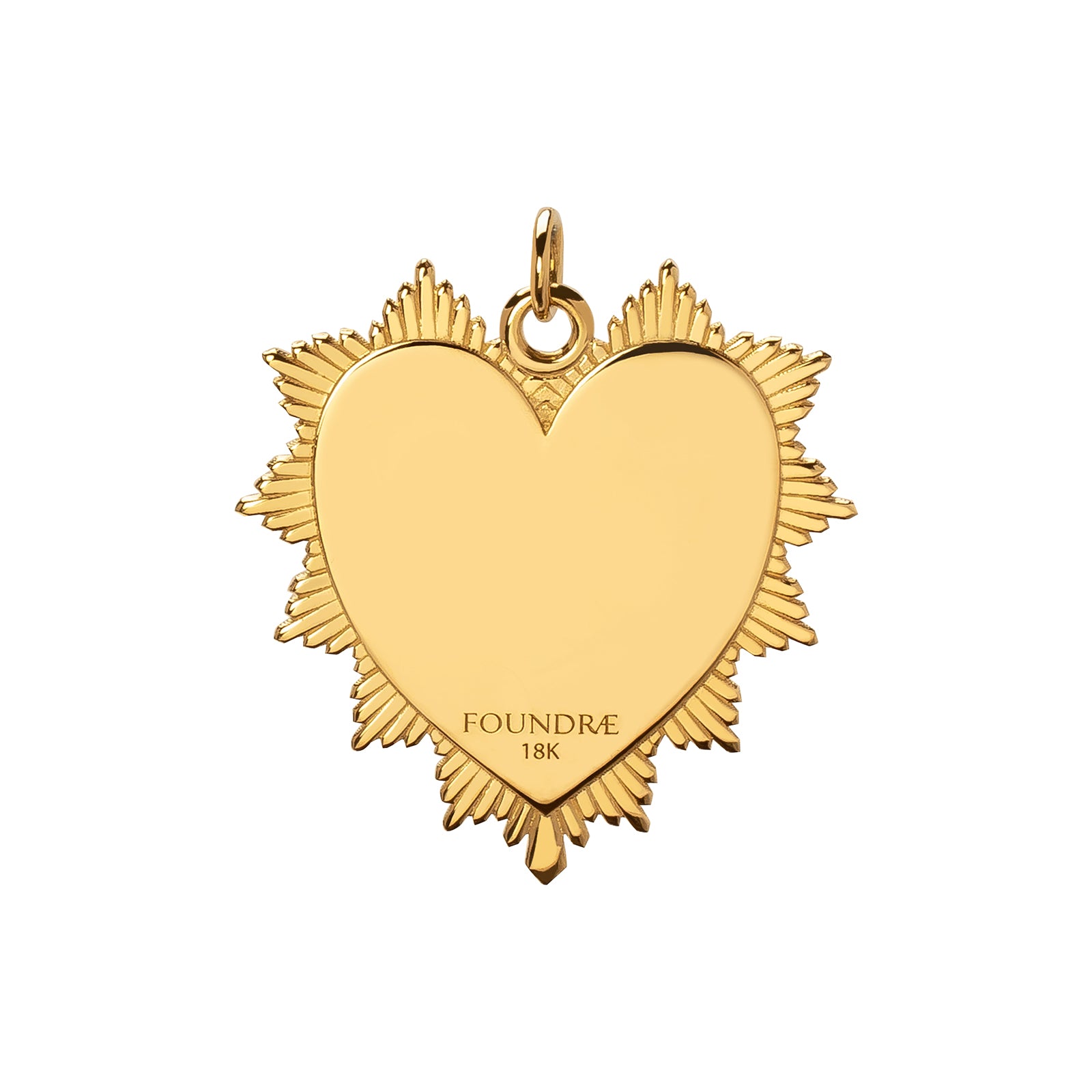Foundrae Oversized Love Token Diamond Center Medallion - Charms & Pendants - Broken English Jewelry