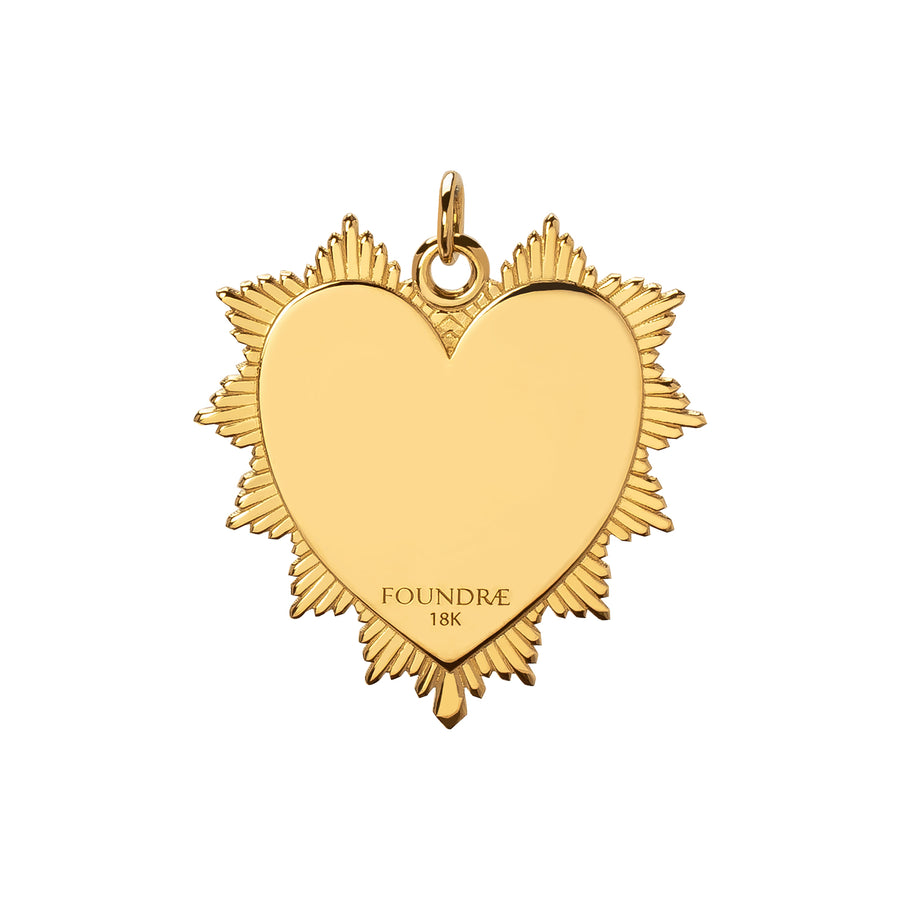 Foundrae Oversized Love Token Diamond Center Medallion - Charms & Pendants - Broken English Jewelry