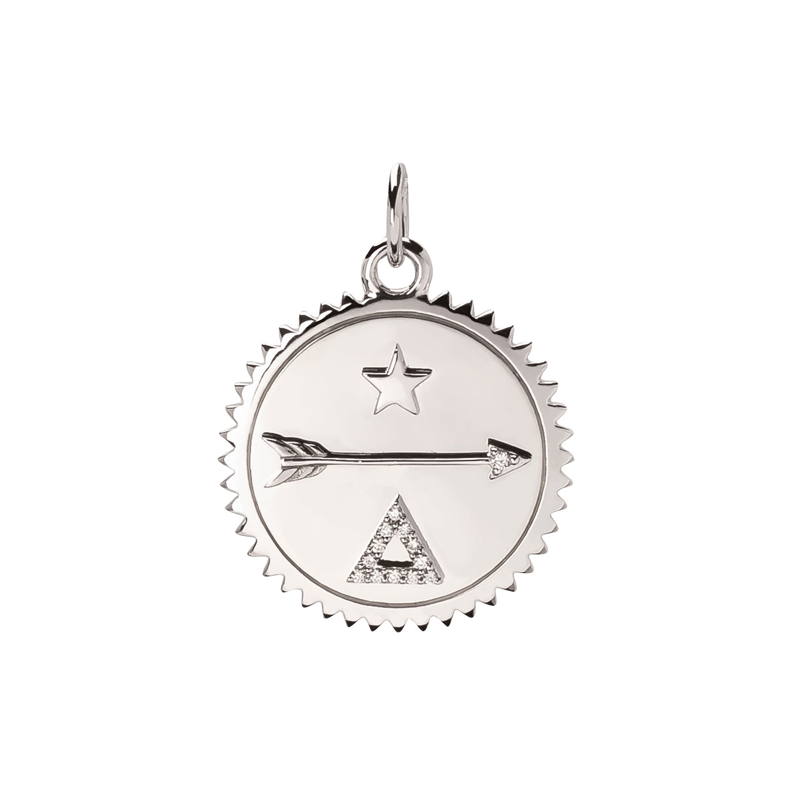 Foundrae Medium Dream Medallion - White Gold - Charms & Pendants - Broken English Jewelry