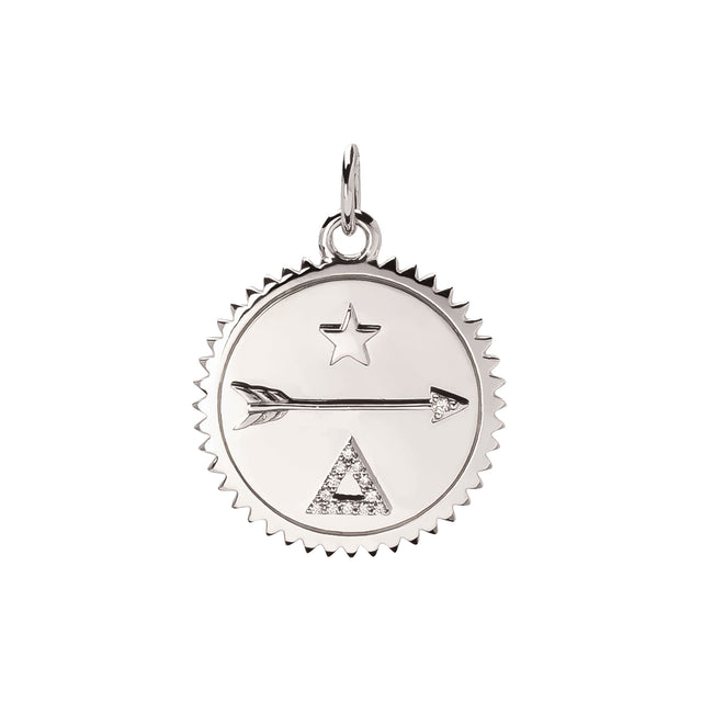 Foundrae Medium Dream Medallion - White Gold - Charms & Pendants - Broken English Jewelry