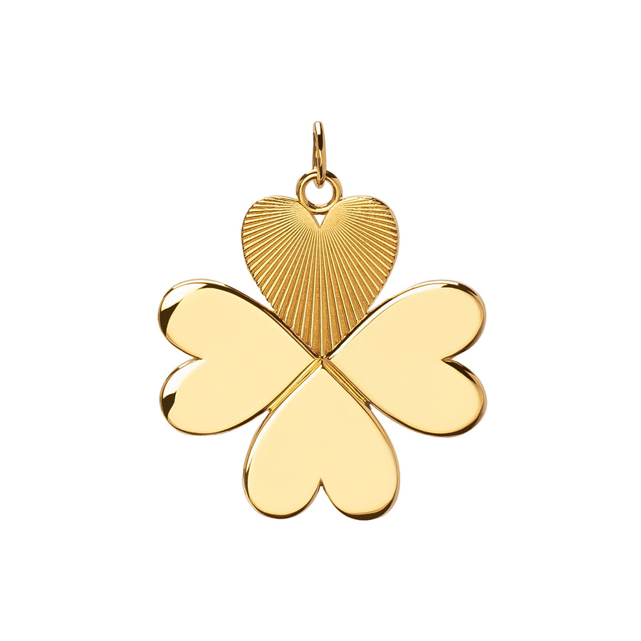 Foundrae Large Four Heart Clover Medallion - Charms & Pendants - Broken English Jewelry