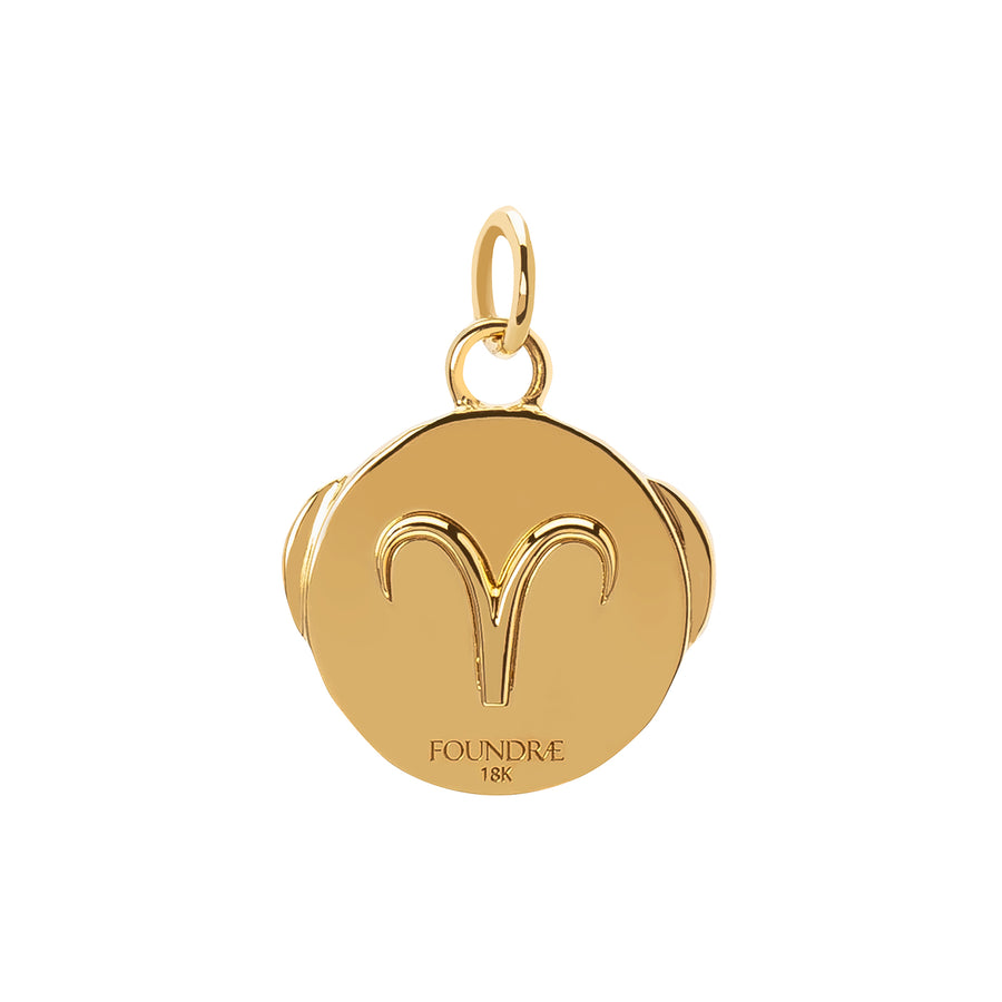 Foundrae Baby Zodiac Medallion - Aries - Broken English Jewelry