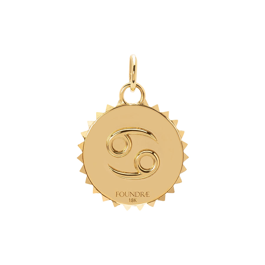 Foundrae Baby Zodiac Medallion - Cancer - Broken English Jewelry