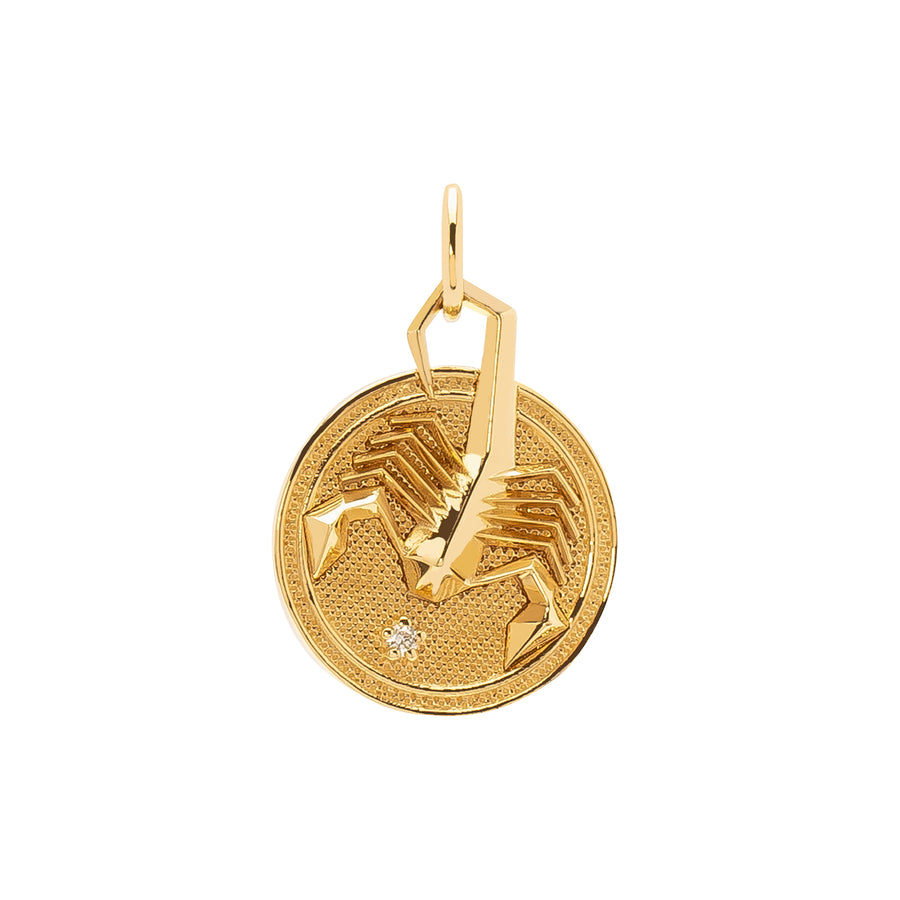 Foundrae Baby Zodiac Medallion - Scorpio - Broken English Jewelry